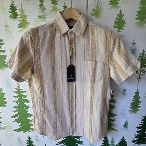 Ben Sherman Beige and Cream Striped Shirt